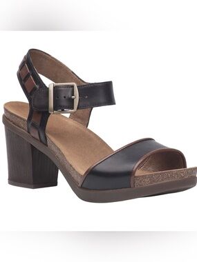 DANSKO Debby Navy Black/Brown Sandals Size EUR 38 US 7.5-8